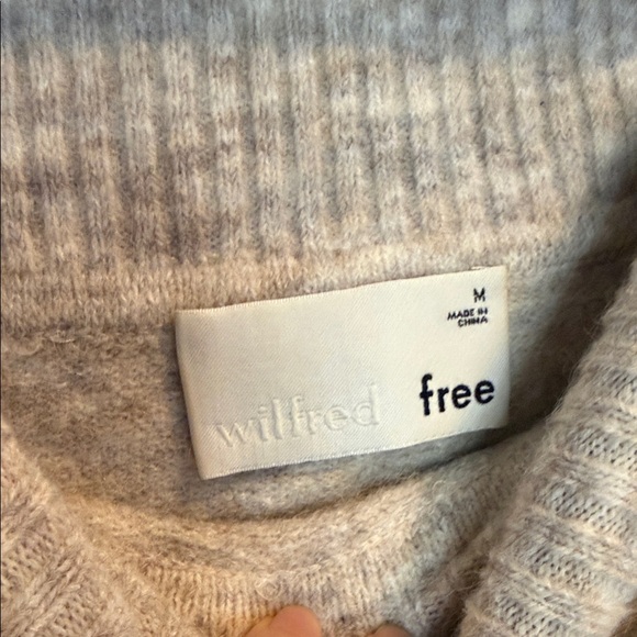 Wilfred Off-Shoulder Heathered Sweater Alpaca and Wool Blend - Picture 2 of 5